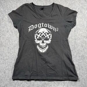 District‎ Made Dogtown 420 T-shirt Womens M Black Skull "Get Ready For the D"